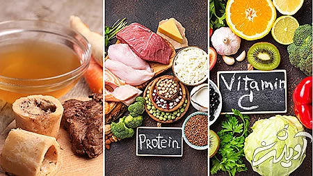 غذاهای غنی از پروتئین از مواد خوراکی کلاژن ساز کلاژن چیست, مواد غذایی حاوی کلاژن, کلاژن سازی پوست